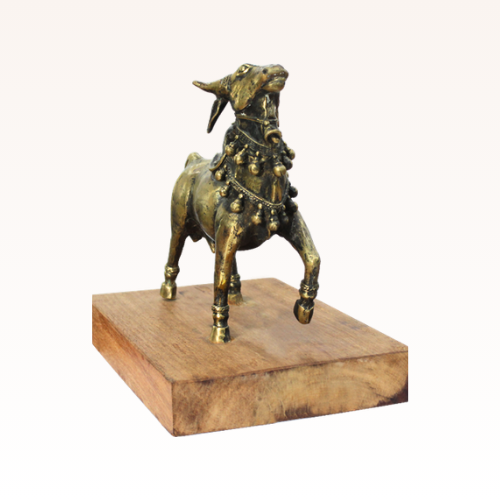 Standing Postures of Nandi with Wooden Base - Image 4