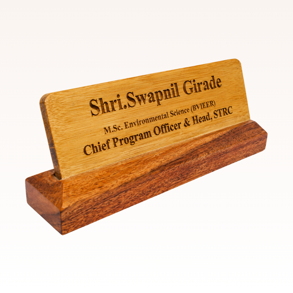 Customized Name Plate (Wooden Base) - Image 2