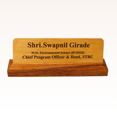 Customized Name Plate (Wooden Base)