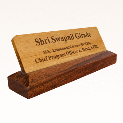 Customized Name Plate (Wooden Base)