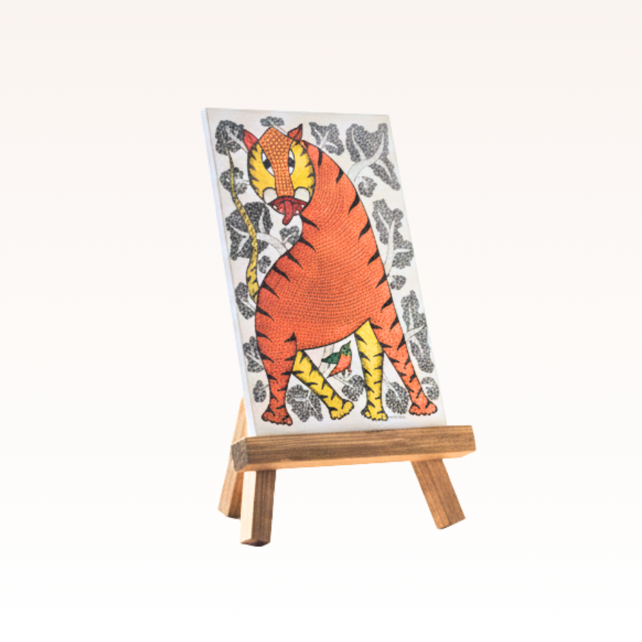 Gond Painting Miniature including Stand