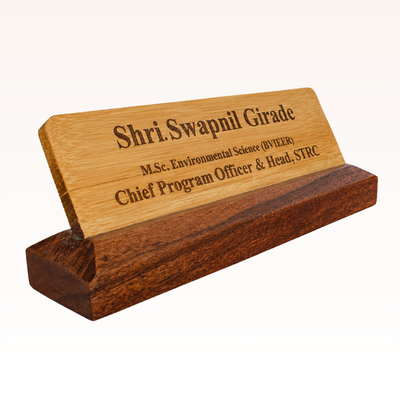 Customized Name Plate (Wooden Base)