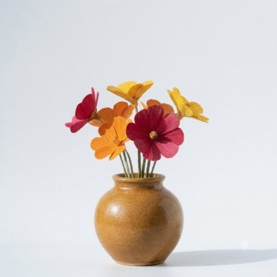 Bamboo Cosmos Flower Vase