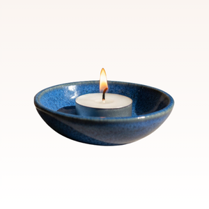 Jyoti Bowl - Glazed Ceramic Candle Holder